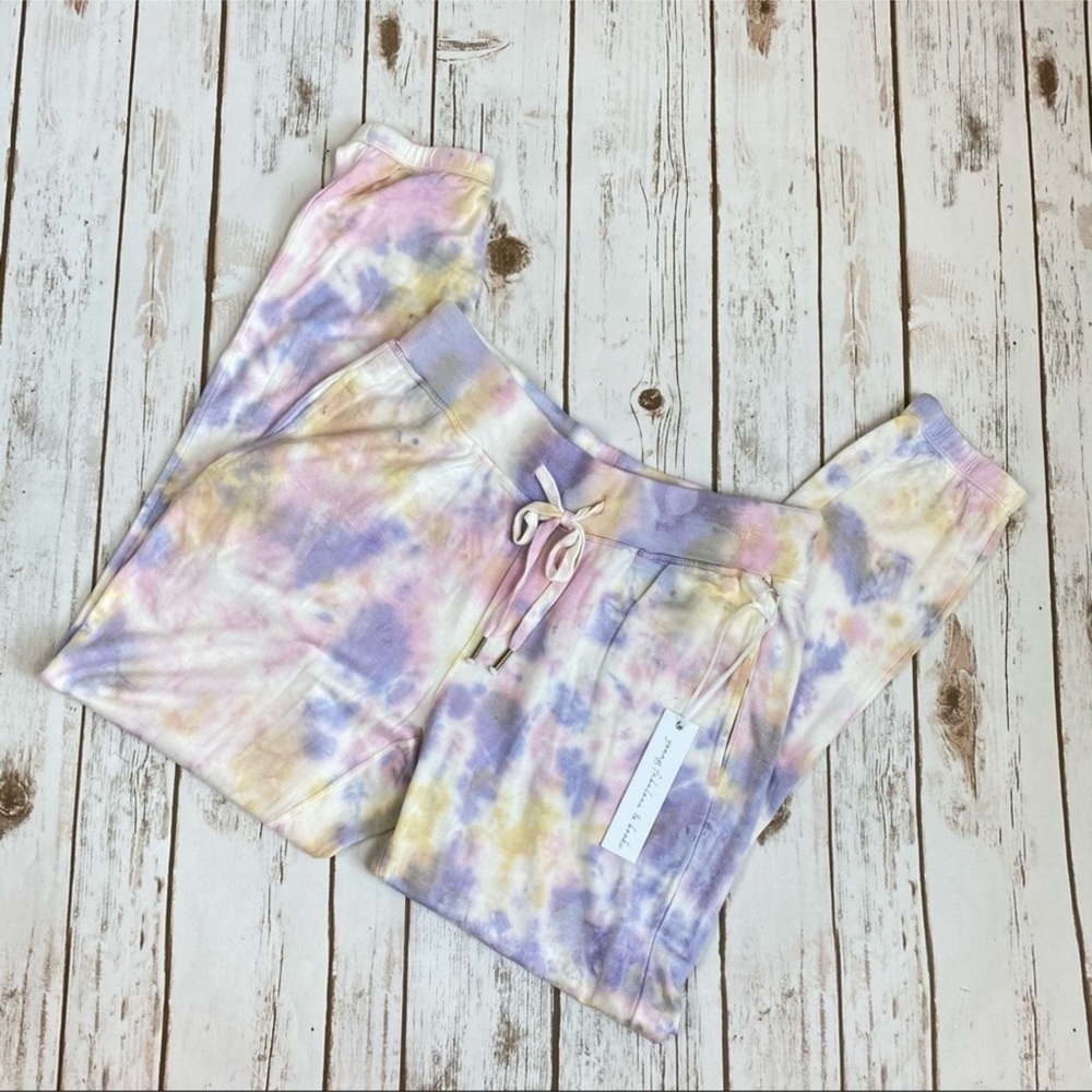 Young Fabulous & Broke Pastel Tie Dye Joggers Size Medium Women